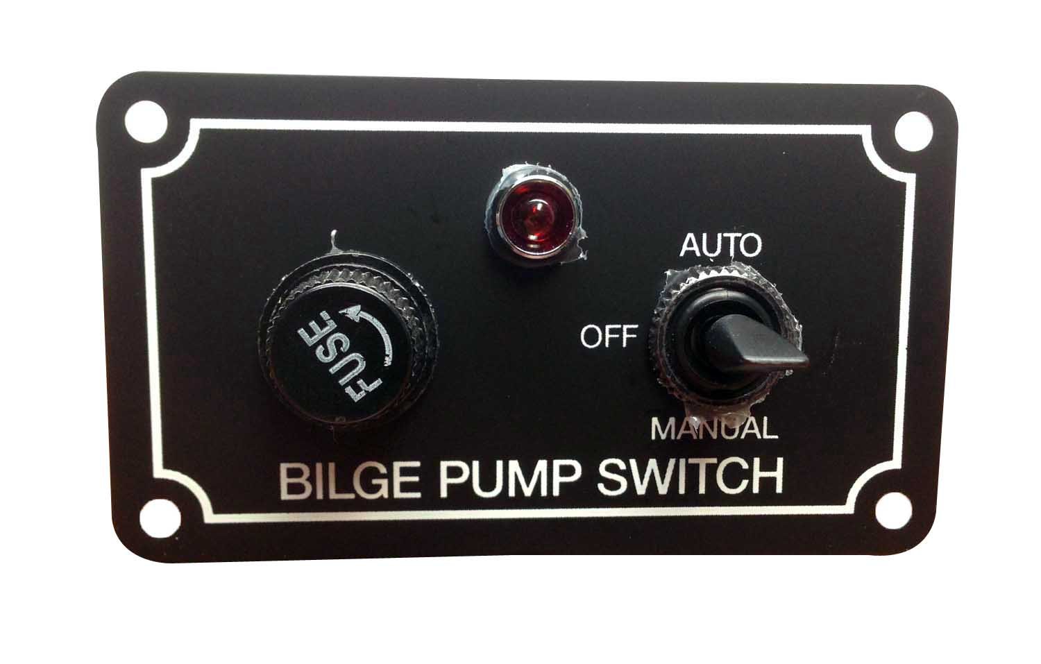 Pactrade Marine Boat Bilge Pump Switch Aluminum Plate 3 Way Auto Off Manual Spring Return