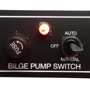 Pactrade Marine Boat Bilge Pump Switch Aluminum Plate 3 Way Auto Off Manual Spring Return