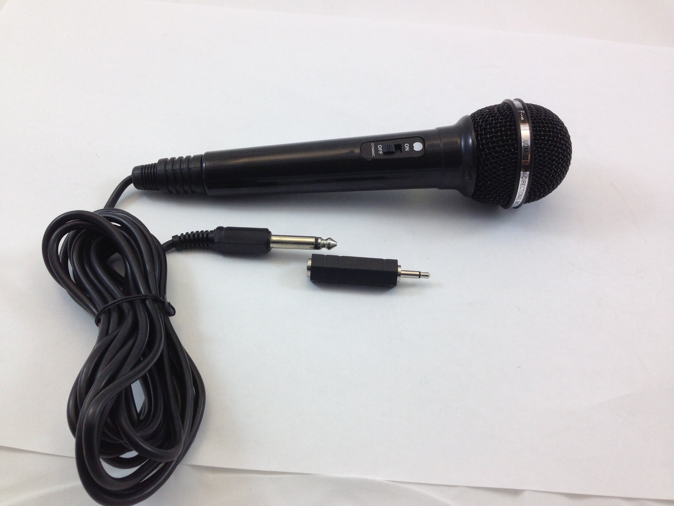 FICO UNI-DIRECTIONAL MICROPHONE, 1/4" MIC CABLE WITH 3.5 MONO ADAPTER