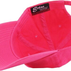 KB-LOW HPK Classic Cotton Dad Hat Adjustable Plain Cap. Polo Style Low Profile (Unstructured) (Classic) Hot Pink Adjustable