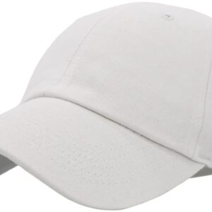 KBETHOS White Classic Adjustable Dad Hat - 100% Cotton Unisex Baseball Cap for Casual Wear