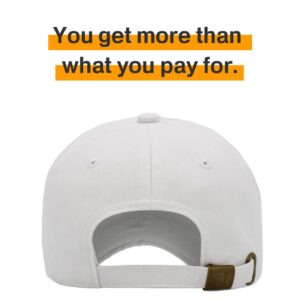 KBETHOS White Classic Adjustable Dad Hat - 100% Cotton Unisex Baseball Cap for Casual Wear