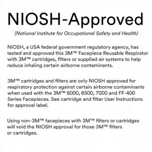 3M Rugged Comfort Quick Latch Half Facepiece Reusable Respirator 6502QL, NIOSH, Cool Flow Exhalation Valve, Bayonet Connection, Silicone Face Seal, for Gases, Vapors, Dust, Maintenance, Construction,M