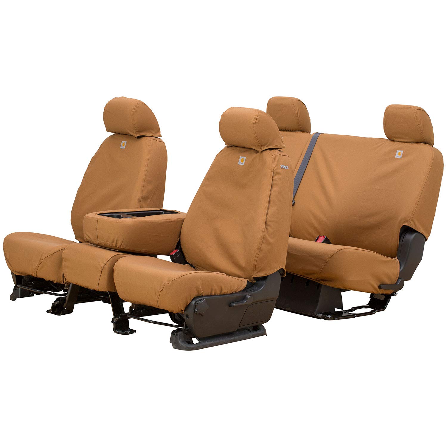 Covercraft Carhartt SeatSaver Front Row Custom Fit Seat Cover for Select Ford Models - Duck Weave (Brown) - SSC2299CABN