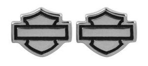 harley-davidson women's outline bar & shield post earrings hde0285