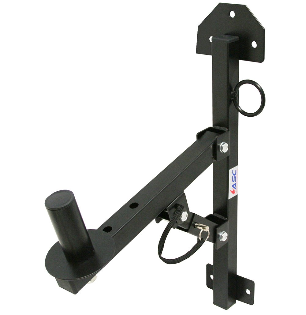 American Sound Connection S022 (2) Pro Audio DJ Speaker Stand Wall Fixed Mount Bracket Holder Adjustable Adapter Pair