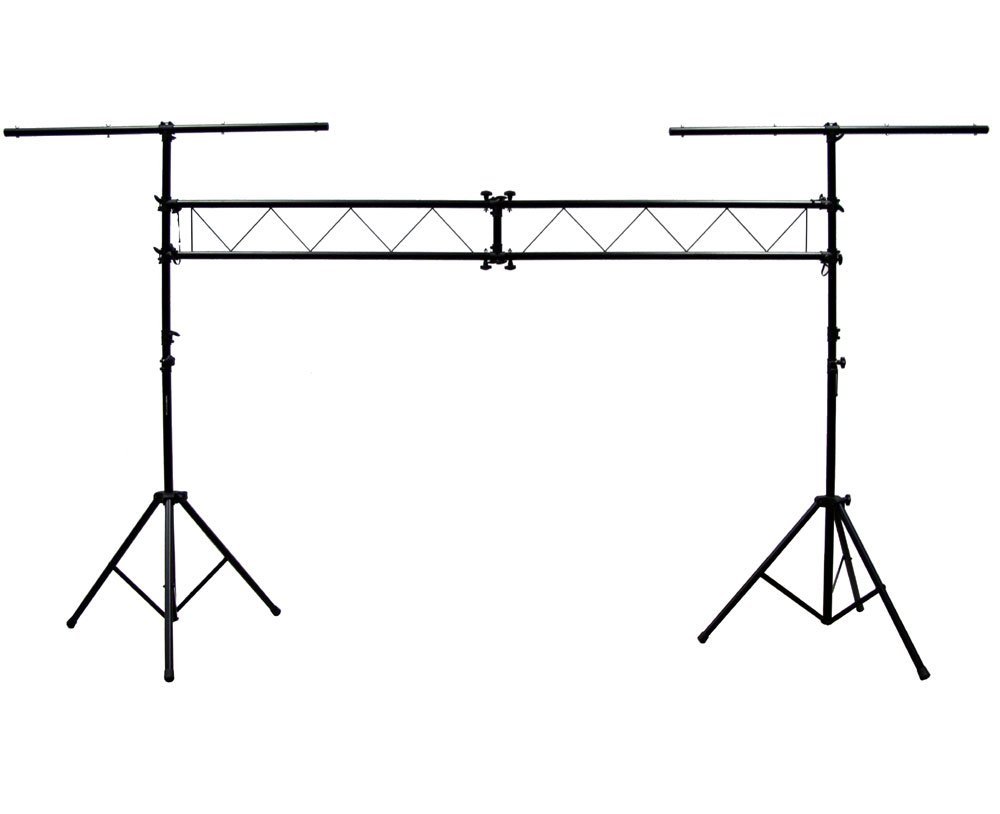 American Sound Connection Pro Audio Mobile DJ Light Stand 10 Foot Length Portable Truss Lighting System with T-Bar