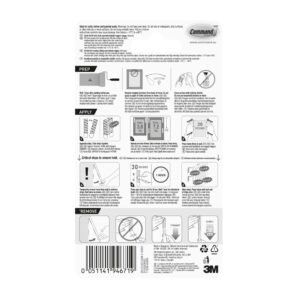 Command 3M 17206-6ES Large Picture Hanging Strips, 6 Pairs, White