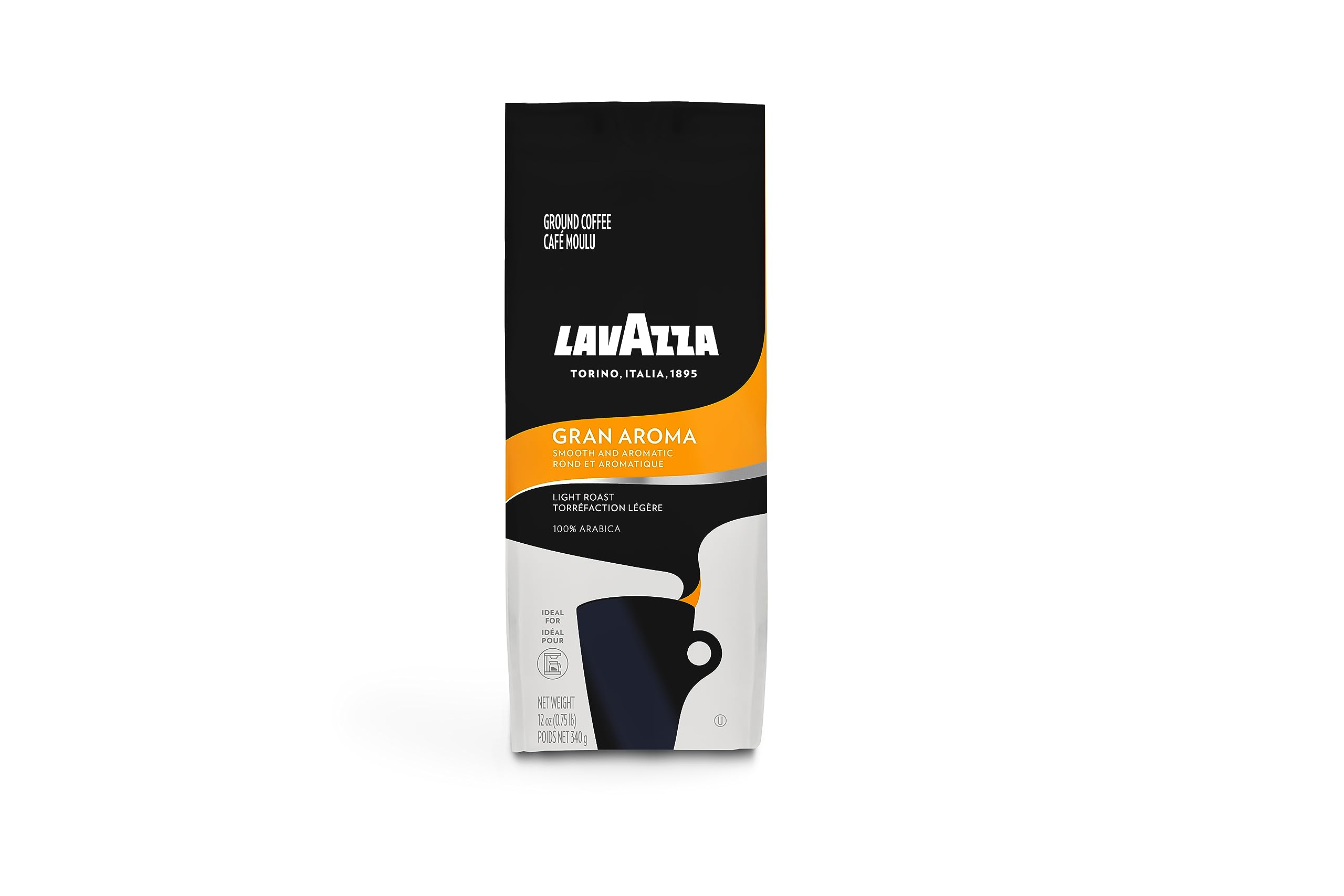 Lavazza Gran Aroma Ground Coffee, 12 oz