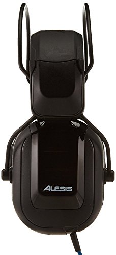 Alesis DRP100 - Audio-Isolation Electronic Drums Headphones for Monitoring, Practice or Stage Use with 1/4" Adapter and Protective Bag, Black