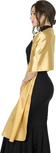 BlackButterfly Satin Shawl Bridesmaid Wedding Wrap Scarf (Gold)