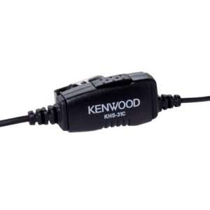 Kenwood KHS-31C C-Ring Earbud Hanger with PTT and Clip Microphone | Compatible with Kenwood Radios Only