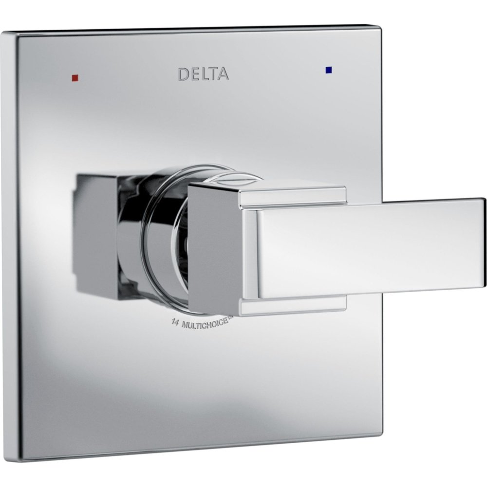 Delta Faucet Ara 14 Series Single-Function Shower Handle Valve Trim Kit, Chrome T14067 (Valve Not Included), 6.50 x 6.50 x 3.00 inches