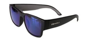 bomber sunglasses for men that float in water, blue mirror sunglasses with gray foam lining - gm101bm