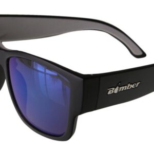 BOMBER Sunglasses for Men that Float in Water, Blue Mirror Sunglasses with Gray Foam Lining - GM101BM