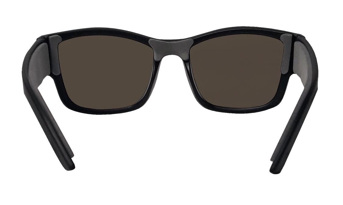 BOMBER Sunglasses for Men that Float in Water, Blue Mirror Sunglasses with Gray Foam Lining - GM101BM