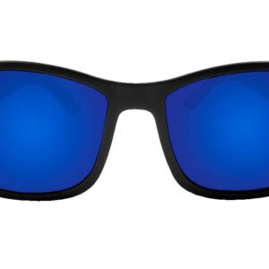 BOMBER Sunglasses for Men that Float in Water, Blue Mirror Sunglasses with Gray Foam Lining - GM101BM