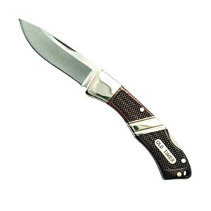 Old Timer 28OT Mountain Beaver Jr. 6.1in S.S. Traditional Lockback Folding Knife with 2.5in Clip Point Blade and Wood Handle for Outdoor, Hunting, Camping and EDC