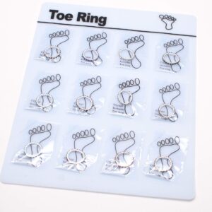 CÉLLOT 12pcs (12 Colors) Elastic Crystal Toe Ring Mixed Color Wholesale Lot Body Jewelry Pack