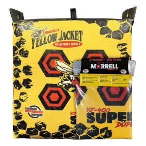 Morrell Yellow Jacket YJ-400 Portable Super Duper Field Point Archery Bag Target Replacement Cover w/ Deer Vitals, Bullseyes, and Carry Handle, Yellow