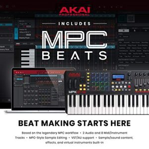 AKAI Professional MPK249 - USB MIDI Keyboard Controller with 49 Semi Weighted Keys, Assignable MPC Controls, 16 Pads and Q-Links, Plug and Play