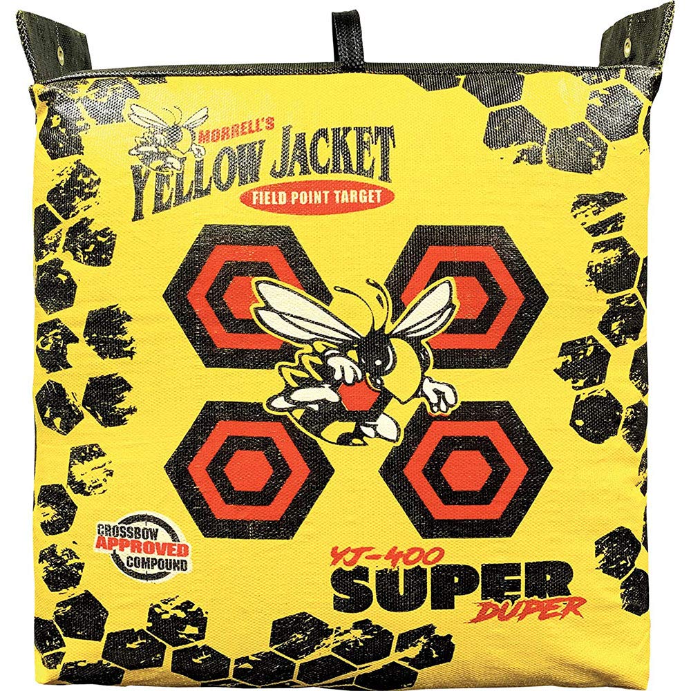 Morrell Yellow Jacket YJ-400 Portable Super Duper Field Point Archery Bag Target Replacement Cover w/ Deer Vitals, Bullseyes, and Carry Handle, Yellow