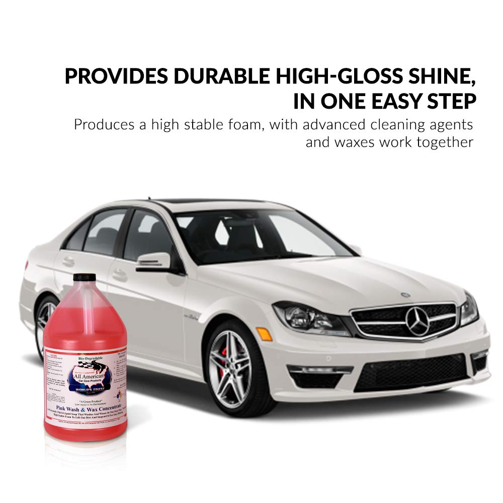 All American Car Care Products Pink Wash & Wax Concentrate (1 Gallon)