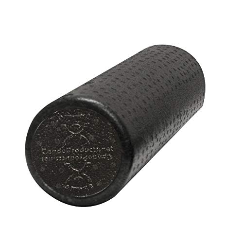 CanDo Foam Roller - Black Composite - Extra Firm - 6" x 12" - Round