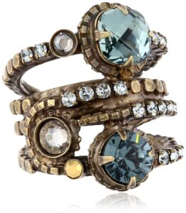 sorrelli "after glow" stacked crystal ring