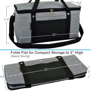 Picnic at Ascot 64 Can Capacity Semi Rigid Collapsible Leakproof Cooler- Designed & Quality Approved in the USA