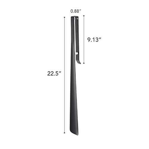 YAMAZAKI Home Tower Extra Long Metal Shoe Horn with Handle - 22.4 Inches - Steel