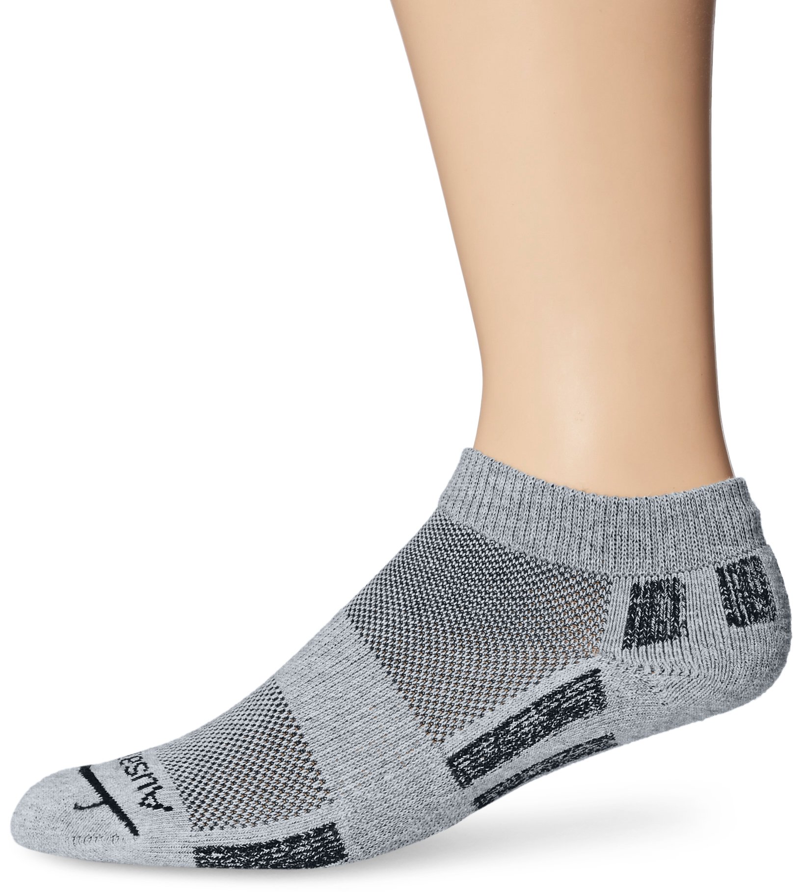 Ausangate Socks Men's Alpaca Quarter Crew Socks, Gray/Black, Large