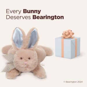 Bearington Collection Baby Bunny Tail Plush Stuffed Animal Bunny with Rattle, 8 inches