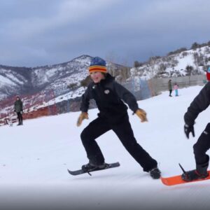 TEAM MAGNUS Tundra wolf skis with one size bindings for all ages and boots - for snow play, skills and technique practice