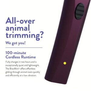 Wahl Professional Animal Bravmini+ Pet, Dog, Cat, & Horse Cordless Trimmer Kit - Purple