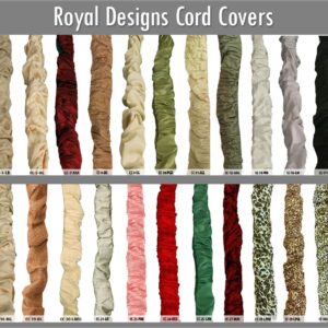 Royal Designs, Inc. CC-1-LB Beige Cord & Chain Cover 4' Linen Fabric Touch Fastener, Linen Beige