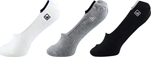 Sperry Top-Sider Men's Skimmers Solid 3 Pair Pack Liner Socks, Charcoal Heather/Black, 10-13 (Shoe Size 6-12)