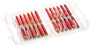 faber-castell beeswax crayons in durable storage case, 24 vibrant colors