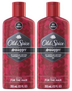 old spice swagger 2 in 1 shampoo and conditioner, 12 ounce, pack of 2