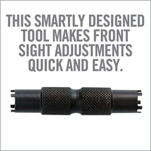 Real Avid Front Sight Adjuster: universal tool for adjusting A1 and A2 Type Front Sights (4-prong and 5-prong BUIS), Black/Tan