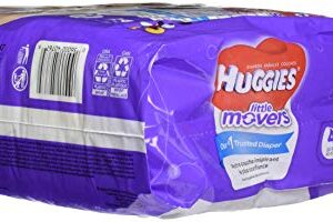 HUGGIES LITTLE MOVERS Diapers, Size 4 (22-37 lb.), 24 Ct., JUMBO PACK (Packaging May Vary), Baby Diapers for Active Babies