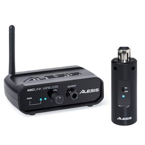 alesis miclink wireless | digital wireless microphone adapter with 60-foot range (2.4ghz, 14 channels)