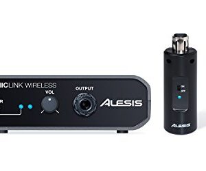 Alesis MicLink Wireless | Digital Wireless Microphone Adapter with 60-foot Range (2.4GHz, 14 channels)