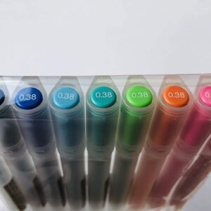 MUJI Gel Ink Ballpoint Pens 0.38mm 9-colors Pack