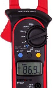 Tekpower UT202A (Uni-Trend) Auto-ranging AC 600 Amp Clamp Meter with Tekpower Line Splitter M920