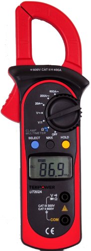 Tekpower UT202A (Uni-Trend) Auto-ranging AC 600 Amp Clamp Meter with Tekpower Line Splitter M920