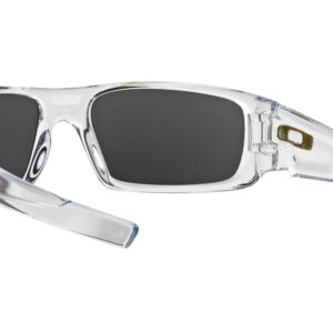 Oakley Men's OO9239 Crankshaft Rectangular Sunglasses, Polished Clear/Ice Iridium, 60 mm