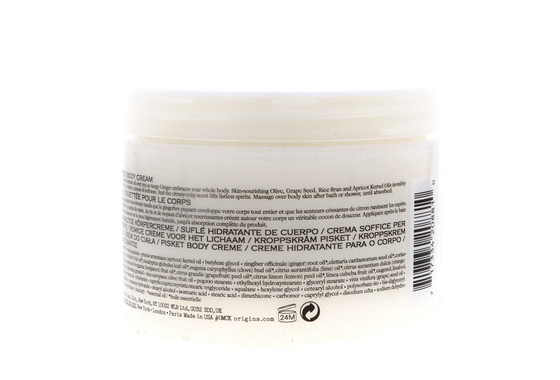 Origins Whipped Body Cream Moisturizer Care Souffle Ginger, 6.7 Ounce