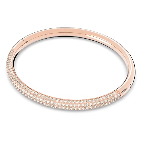 SWAROVSKI Dextera Bangle, Clear Crystal, Rose gold-tone Finish