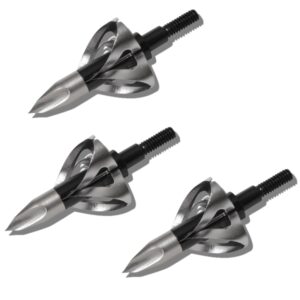 flying arrow archery t3100-cb authentic patented toxic crossbow broadhead blade, black, 100-grain, 3 pack